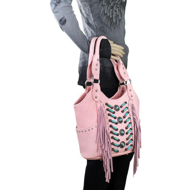 Montana West Handgun Purses Montana West® Fringe Collection Concealed Carry Purse Shoulder Bag